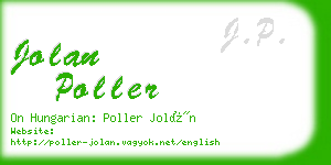 jolan poller business card